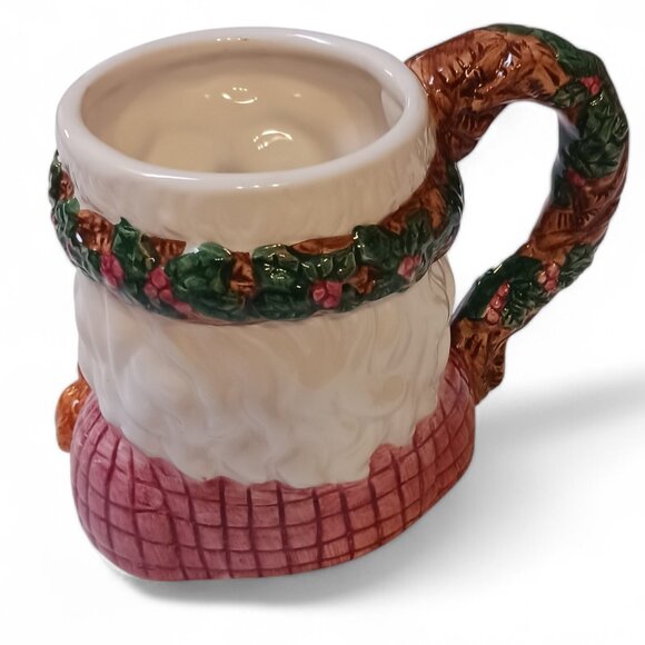 Vintage 1990s Woodland Santa Christmas Mug  Ceramic Coffee Hot Chocolate Cup Mug - Picture 5 of 14
